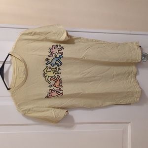 Keith Haring Graphic Yellow Tee